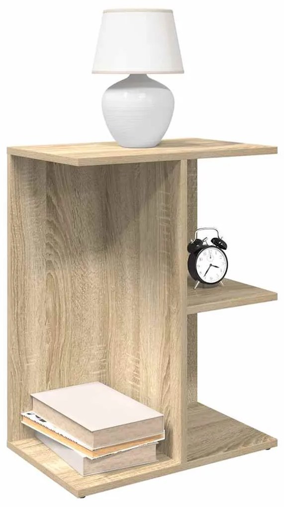 Comodini 2 Pz Rovere Sonoma 46,5x29x61 Cm İn Legno Multistrato /