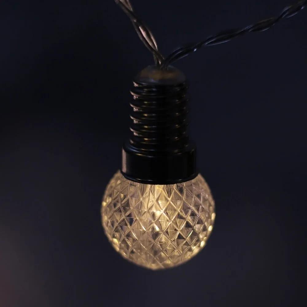 Catena luminosa LED a forma di lampadina, 20 luci, 2,4 m - DecoKing