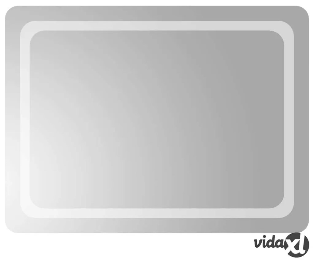 vidaXL Specchio da Bagno con Luci LED 80x60 cm