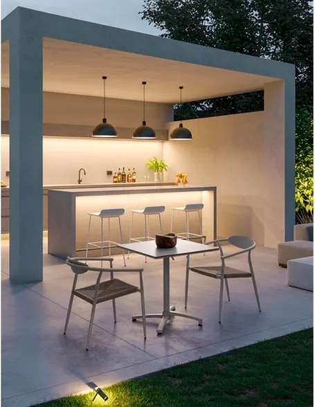 Sedia Da Esterno In Alluminio Con Braccioli Impilabile Linares Antracite Bizzotto