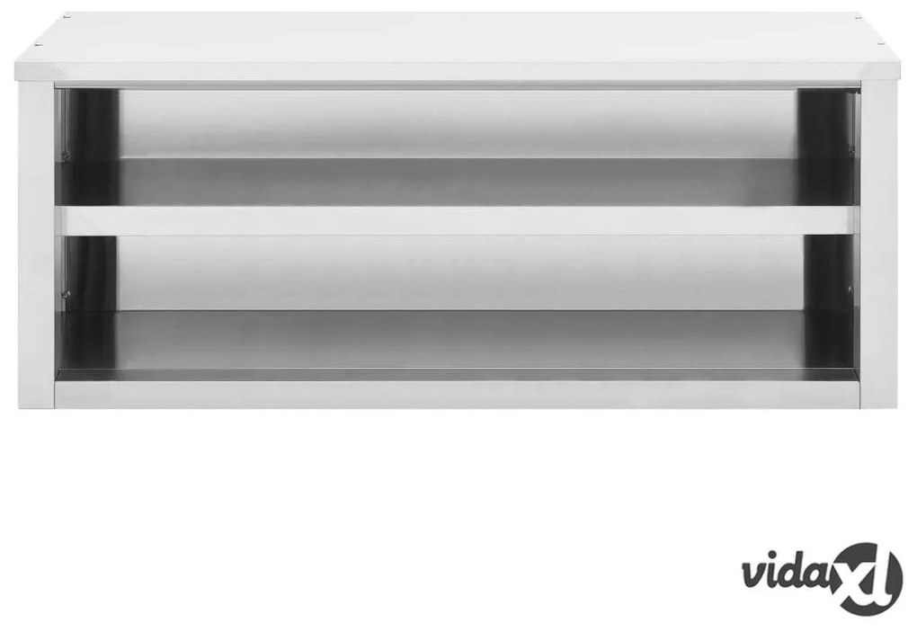 vidaXL Armadietto a Muro da Cucina 120x40x50cm in Acciaio Inossidabile