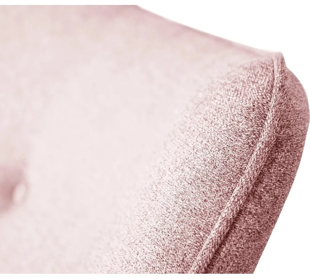 Poltrona con poggiapiedi rosa chiaro Niko – Ropez