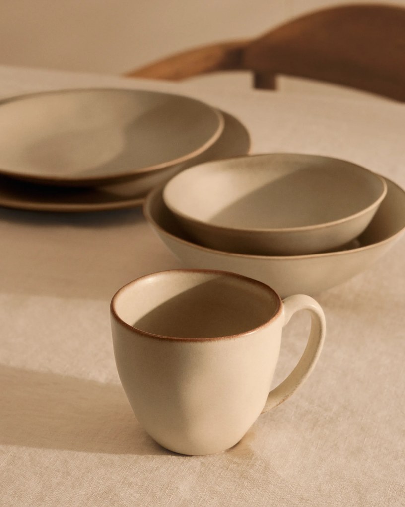 Kave Home - Tazza Banyoles in ceramica marrone