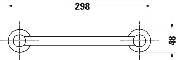 Duravit 99141000 - Maniglia per vasca D-CODE 28,4 cm cromo lucido