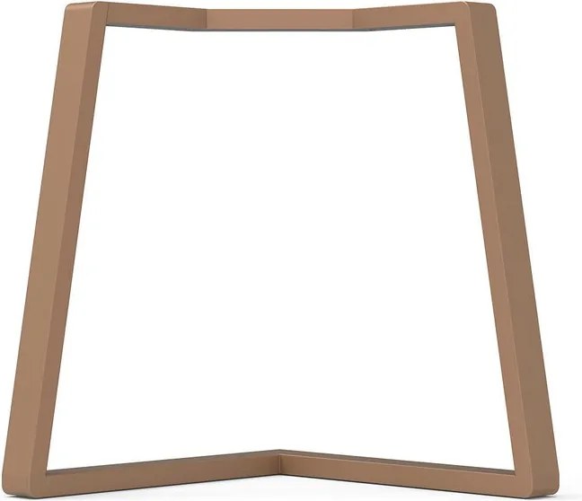 Gamba per mobili STEELMI Angolo in acciaio rame opaco L 78 x P 78 x H 70 cm