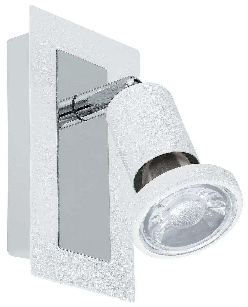 Spot Moderno Sarria In Acciaio Bianco 1 Luce Gu10 4,5W Ip20