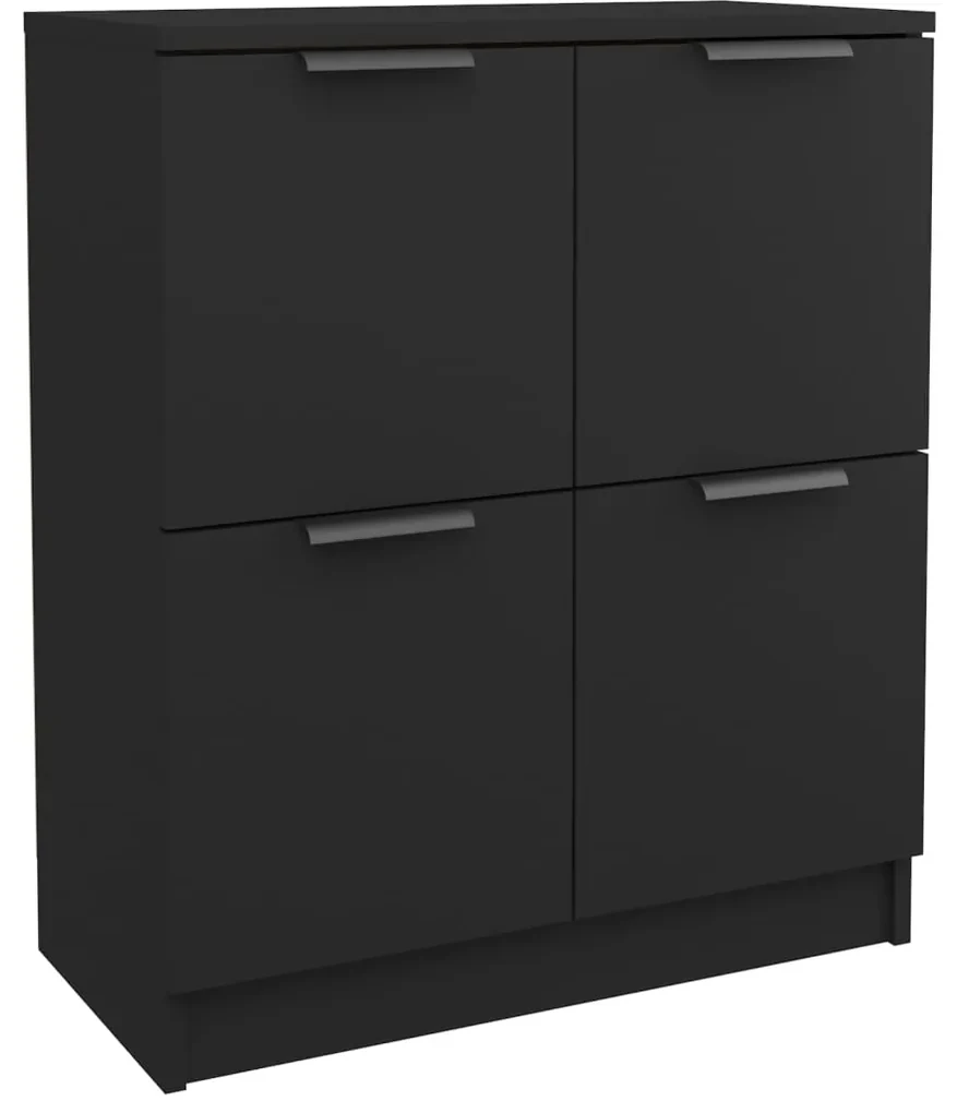 Credenza nera 60x30x70 cm in legno multistrato