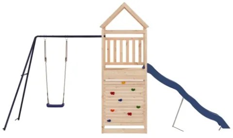 Set da Gioco da Esterno in Legno Massello di Pino