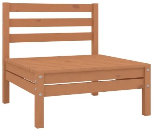 Set Divani da Giardino 13 pz Miele in Legno Massello di Pino