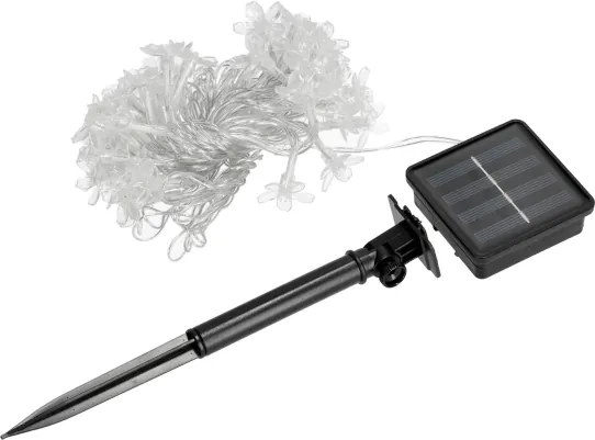Catena solare LED RGB 50xLED/0,12W/1,2V 1xAA IP44 600 mAh