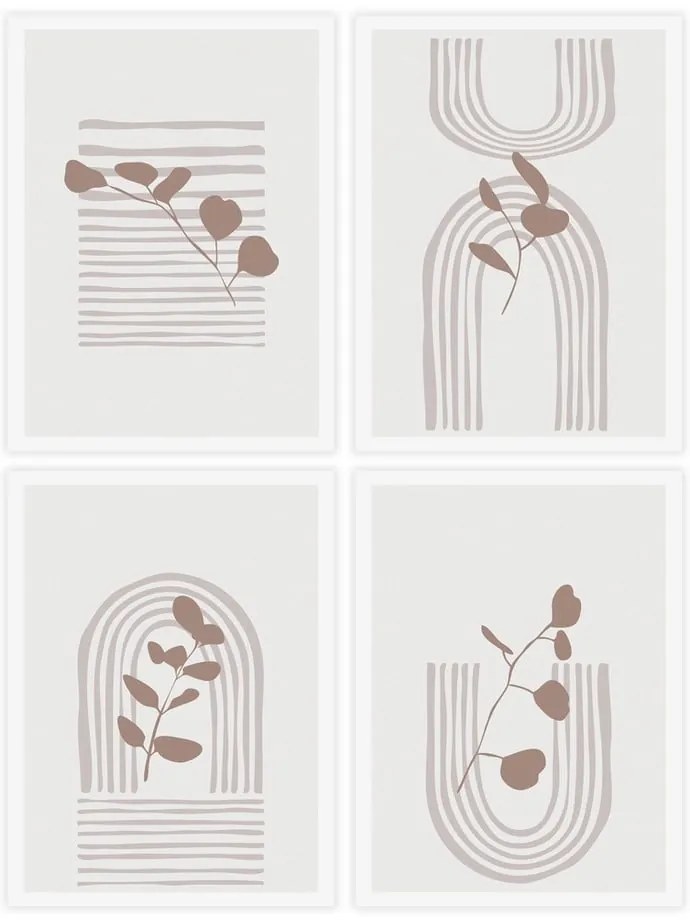 Quadri in set di 4 pezzi 30x40 cm - Casa Selección