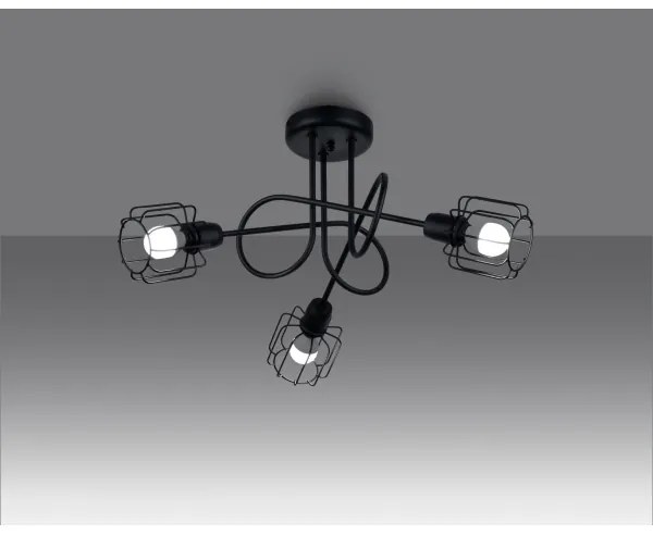 Sollux SL.1118 - Lampadario a stelo BELUCI 3xE14/40W/230V nero