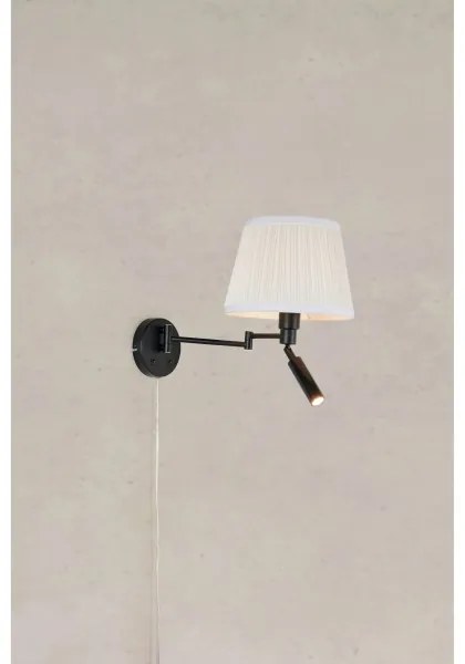 Markslöjd 109016- Lampada da parete LED PIVOT 1xE27/40W/230V + LED/4W crema/nero