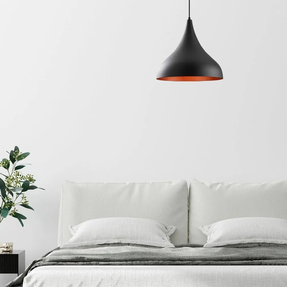 Lampadario nero con paralume in metallo ø 41 cm Sağlam – Opviq lights