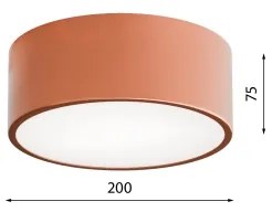 Plafoniera CLEO con sensore, 1xE27/40W/230V, Ø 20 cm, finitura rame