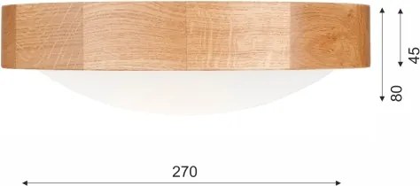 Brilagi-LED RGBW dimmerabile plafoniera CARVALHO SLIM 1xE27/9W/230V Wi-Fi rovere Ø 27 cm