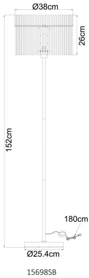 Globo 15698SB - Lampada da terra GORLEY 1xE27/60W/230V