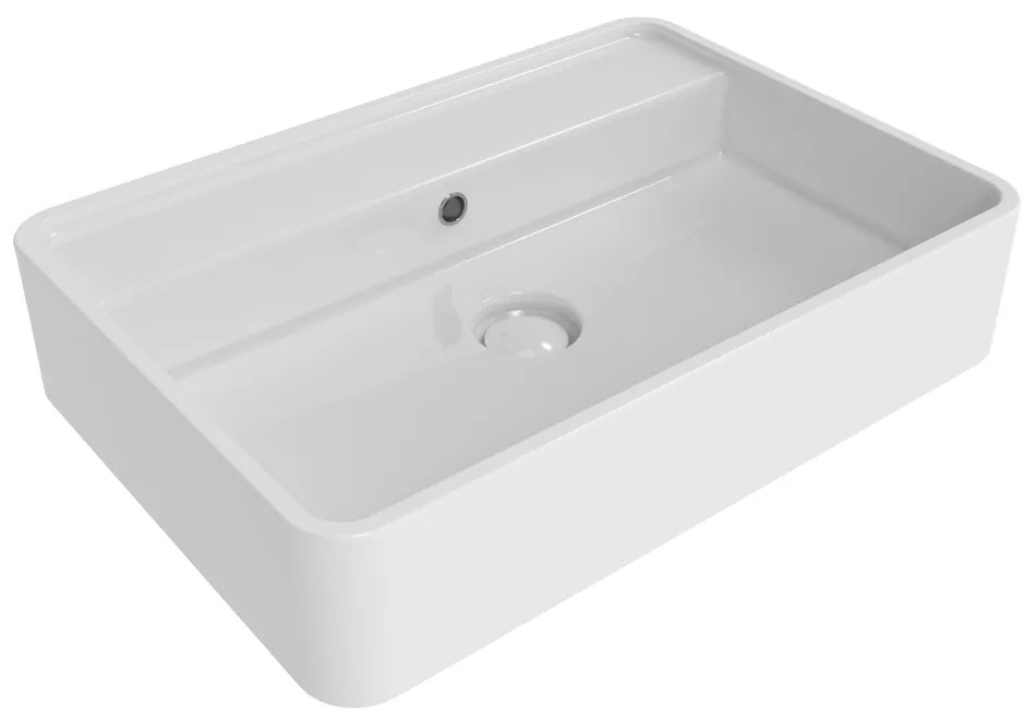 Ceramica Flaminia MINIWASH 60 Lavabo da appoggio 60 cm con piano rubinetteria senza piletta in ceramica bianco