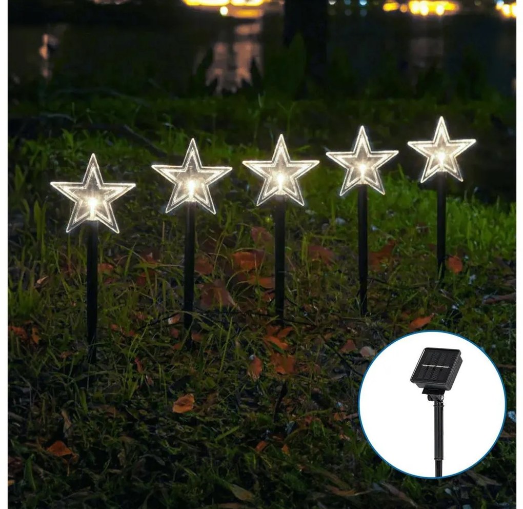 Aigostar - LED Solare Natale chiaro LED/0,054W/1,2V 1m IP65 bianco freddo