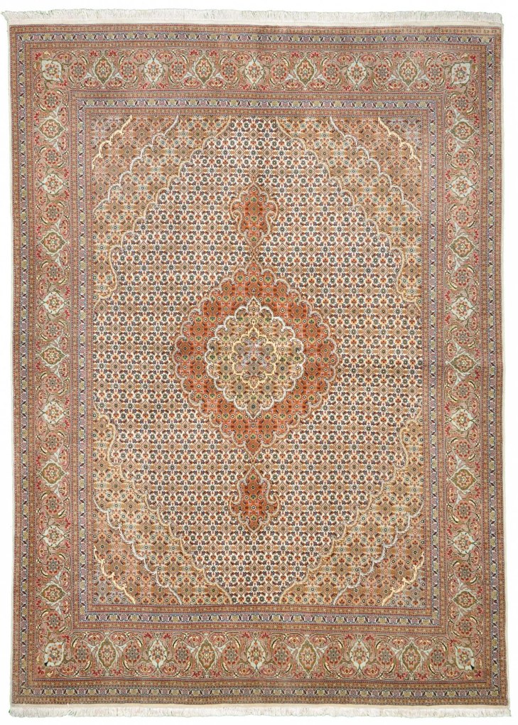 Tabriz Tappeto persiano 150 x 210 Beige (Iran) Annodato A Mano