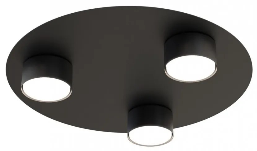 Lampada da soffitto in acciaio BOLX 3 nera 3xGX53 Colore del corpo Nero