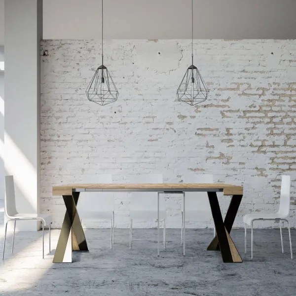 Consolle allungabile 90x40 cm DIAGO SMALL Quercia Natura fino a 196 cm