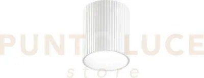 Plafoniera naos tonda in gesso 1 luce attacco gu10 ?11x13cm  in ges...