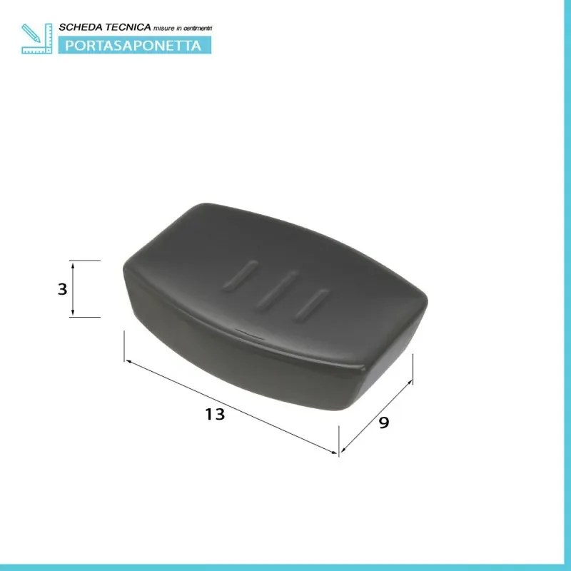 Portasapone bagno bianco dappoggio in ceramica