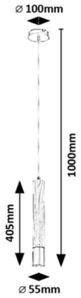 Rabalux 72131 - Lampadario a cavo BRAULIA 1xGU10/50W/230V faggio