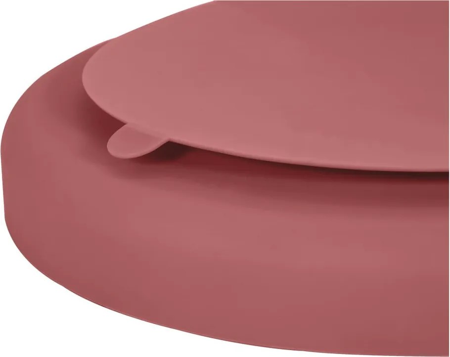 Piatto per bambini in silicone color mattone 19x20,5 cm Dusky Pink - Kindsgut