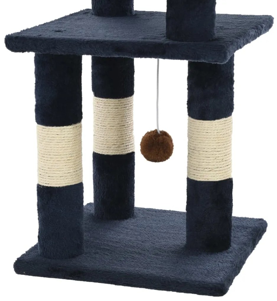 Albero per gatti con tiragraffi in sisal 65 cm blu