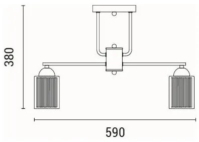 Lampadario a plafone 5xE27/60W/230V