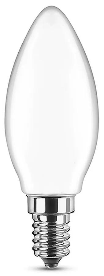Lampadina Led Opaca a Filamento E14 C35 a candela 4W Bianco neutro 4000K Novaline