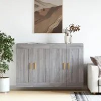 Armadietti a Parete 2 pz Grigio Sonoma in Legno Multistratocod mxl 69645