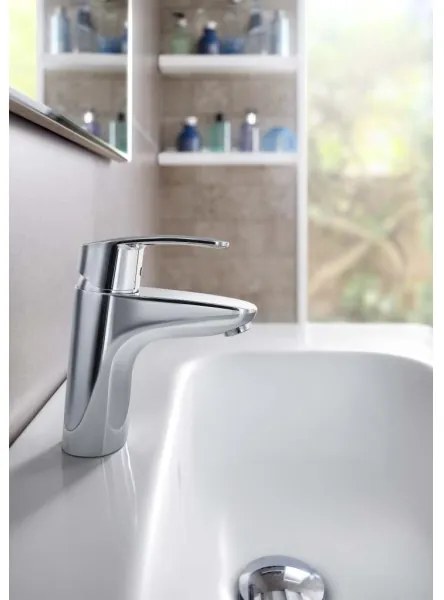 Roca A5A3298C00 - Miscelatore monocomando per lavabo MONODIN 15,3 cm, cromo lucido