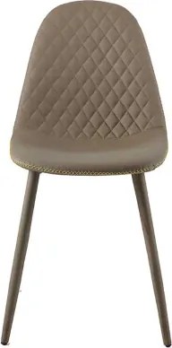 Sedia sala da pranzo ecopelle Tortora - SOFT 2 sedie