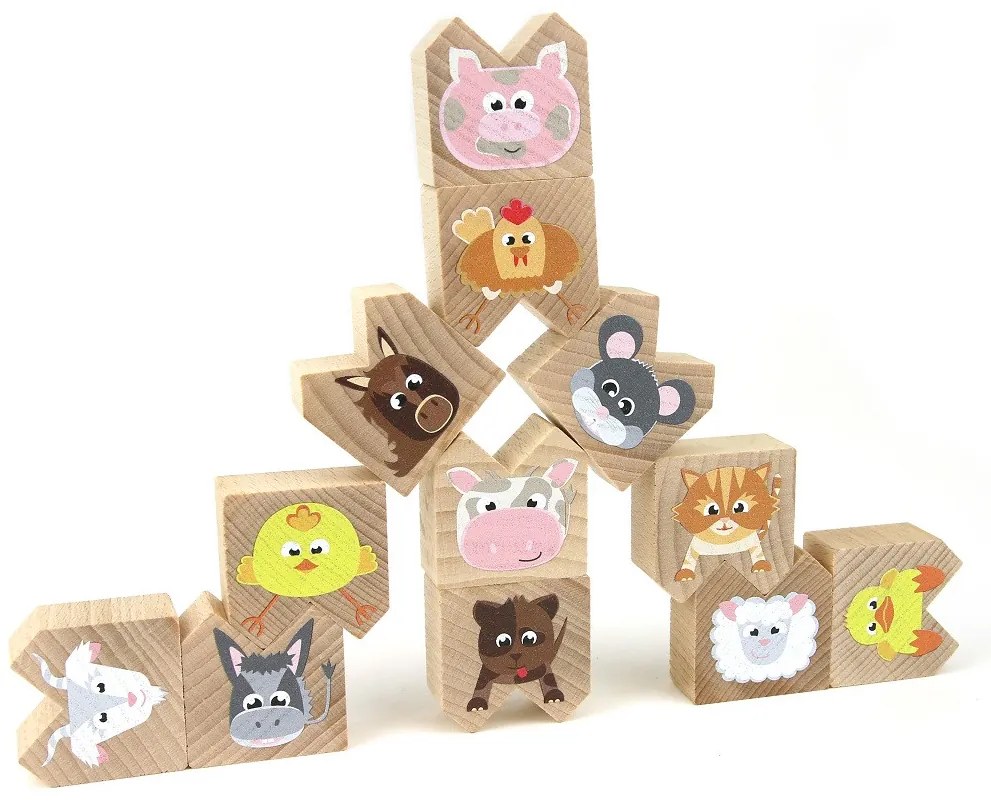 Milaniwood - Gioco equilibristo in legno - Animali fattoria