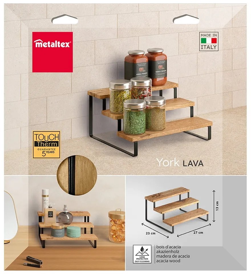 Organizer per spezie in legno York – Metaltex