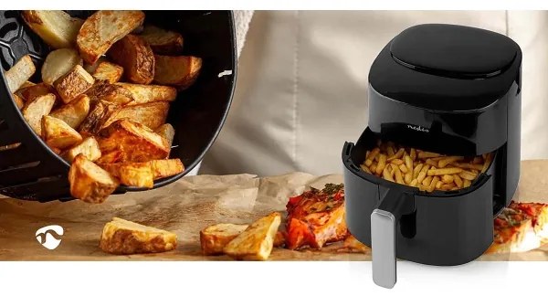 Nedis KAAF160BK - Friggitrice a d'aria 4,2 l 1300W/230V/240 min
