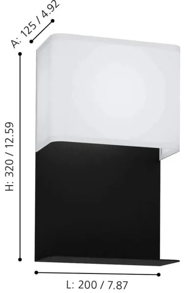 Eglo 99069 - Applique da parete a LED con ripiano GALDAKAO LED/5,4W/230V