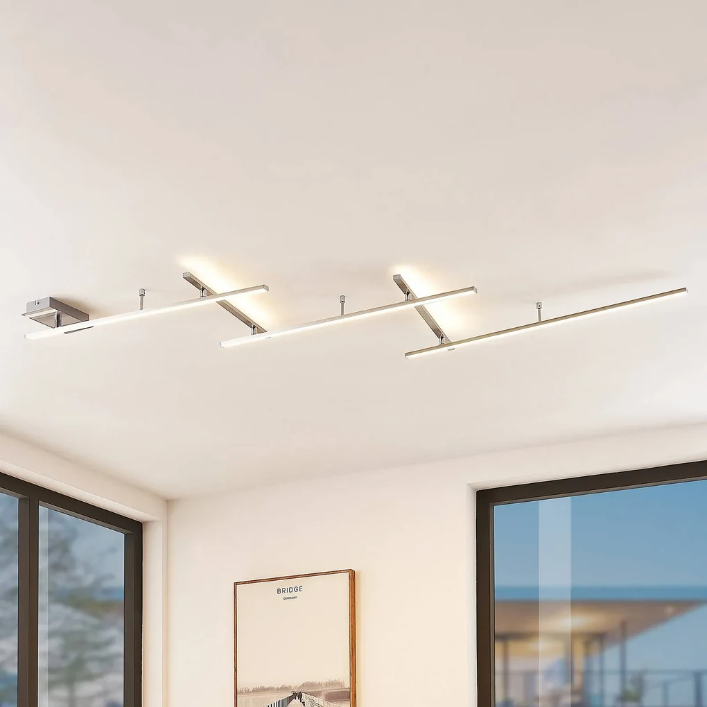Lindby Acia Plafoniera LED, nichel