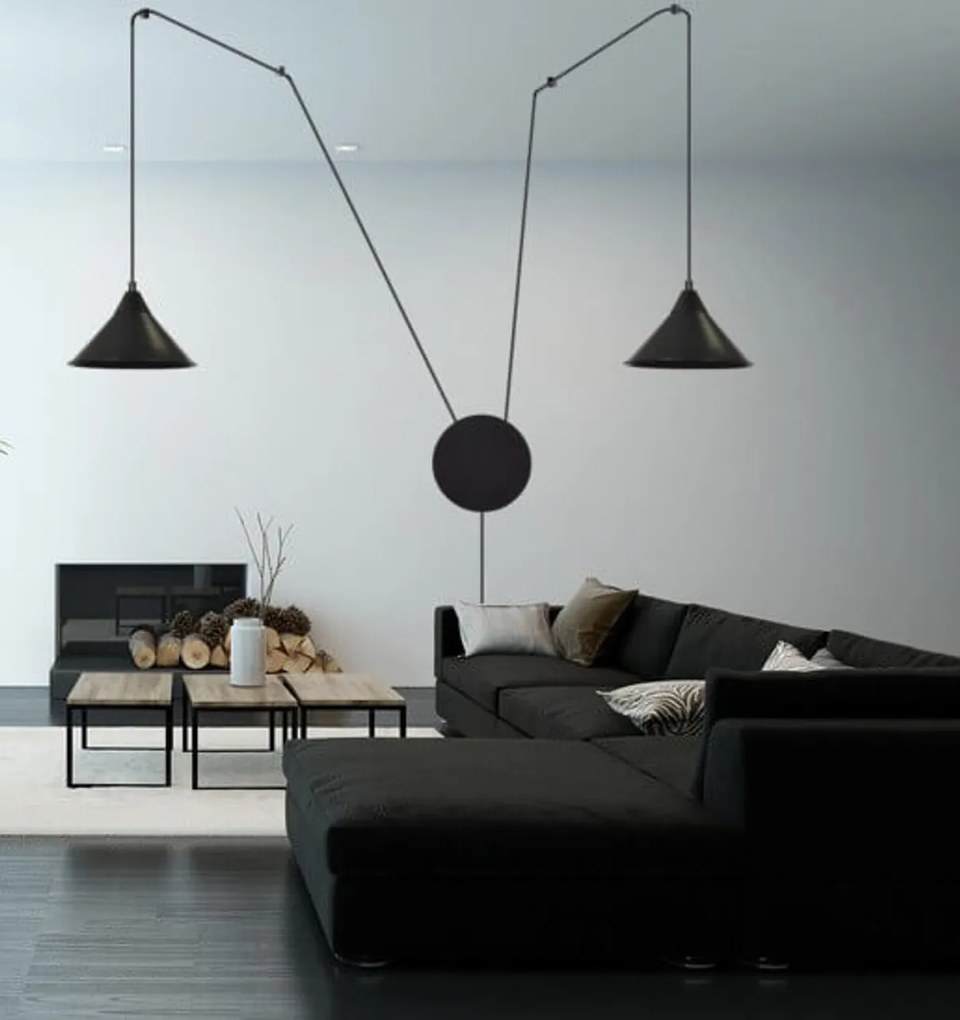 Piantana a Sospensione ABRAMO 2 BLACK