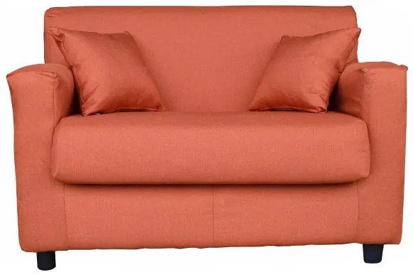 Divano 2 posti Arancio - tessuto sfoderabile 124 cm BOLOGNA