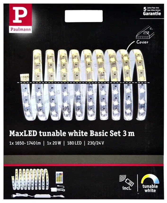 Paulmann 70624 - Striscia LED dimmerabile MAXLED 20W 3m 230V con telecomando