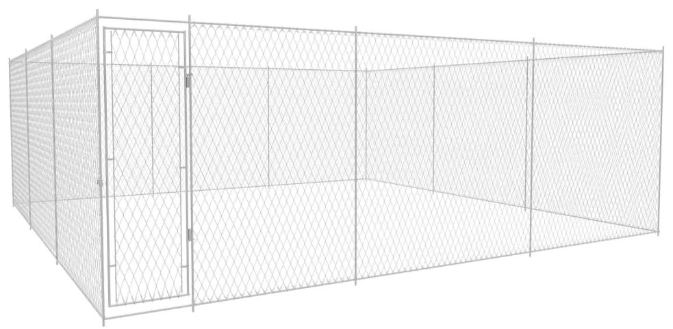 Canile Da Esterno İn Acciaio Zincato 570x570x185 Cm /