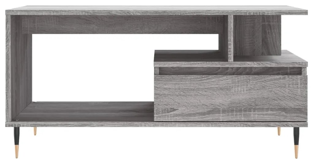 Tavolino da salotto grigio sonoma 90x49x45 cm legno multistrato