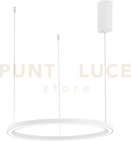 Lampadario a sospensione led hoop bianca 30w 4500lm cct 3000k 4000k...