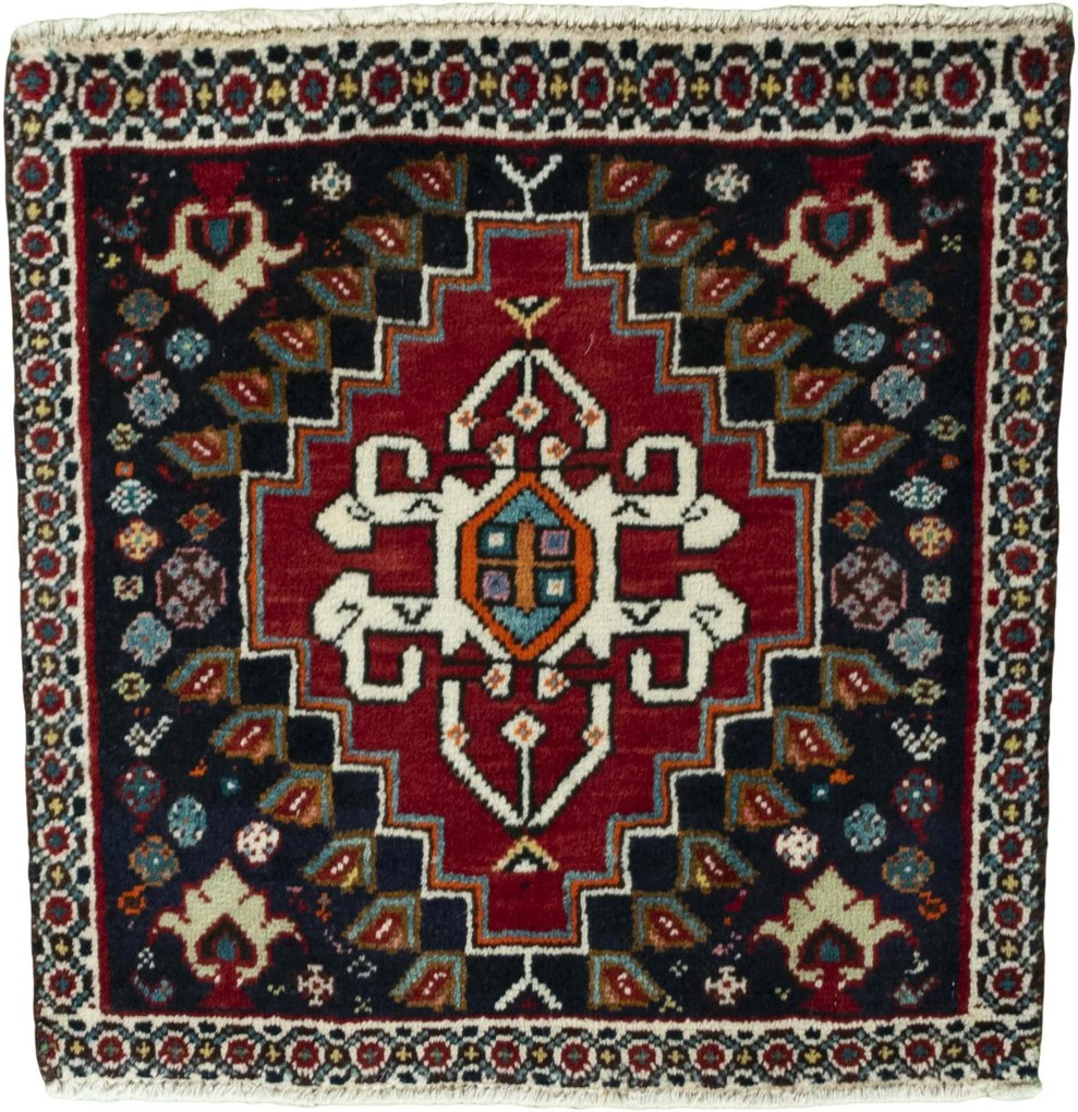 Shiraz Tappeto persiano 60x60 Rosso (Iran) Annodato A Mano