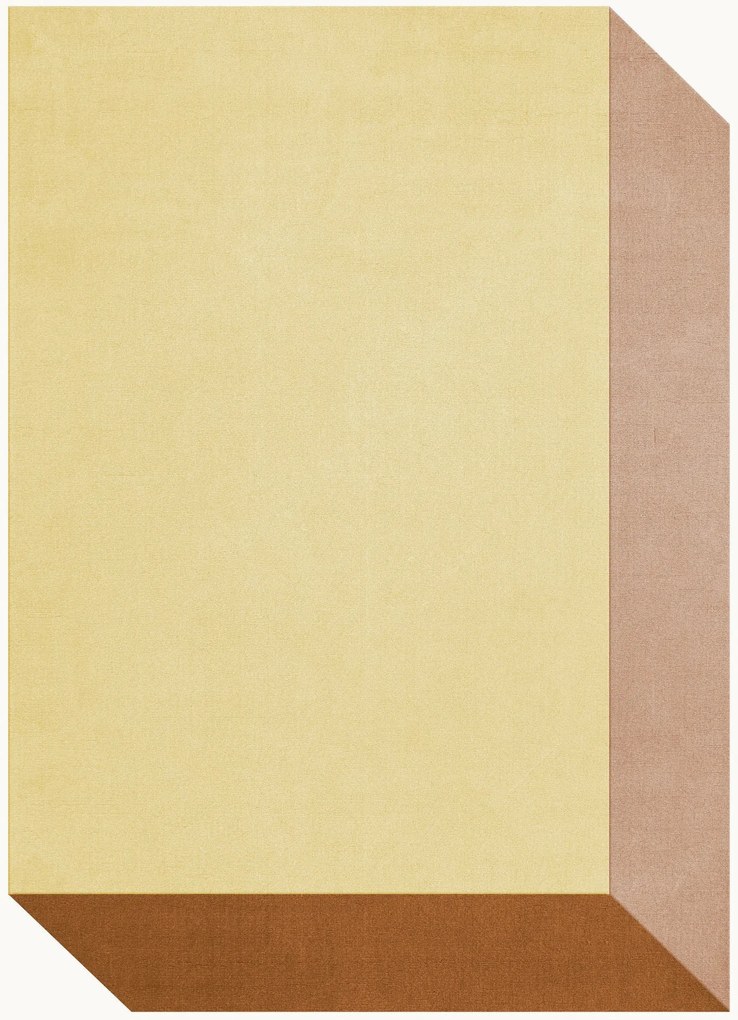 Tappeto in lana a pelo corto tessuto a mano Tekla Box