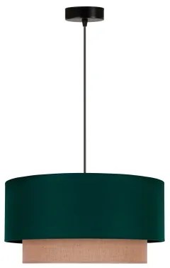 Duolla - Lampadario a sospensione con filo BOHO 1xE27/15W/230V diametro 45 cm verde/marrone